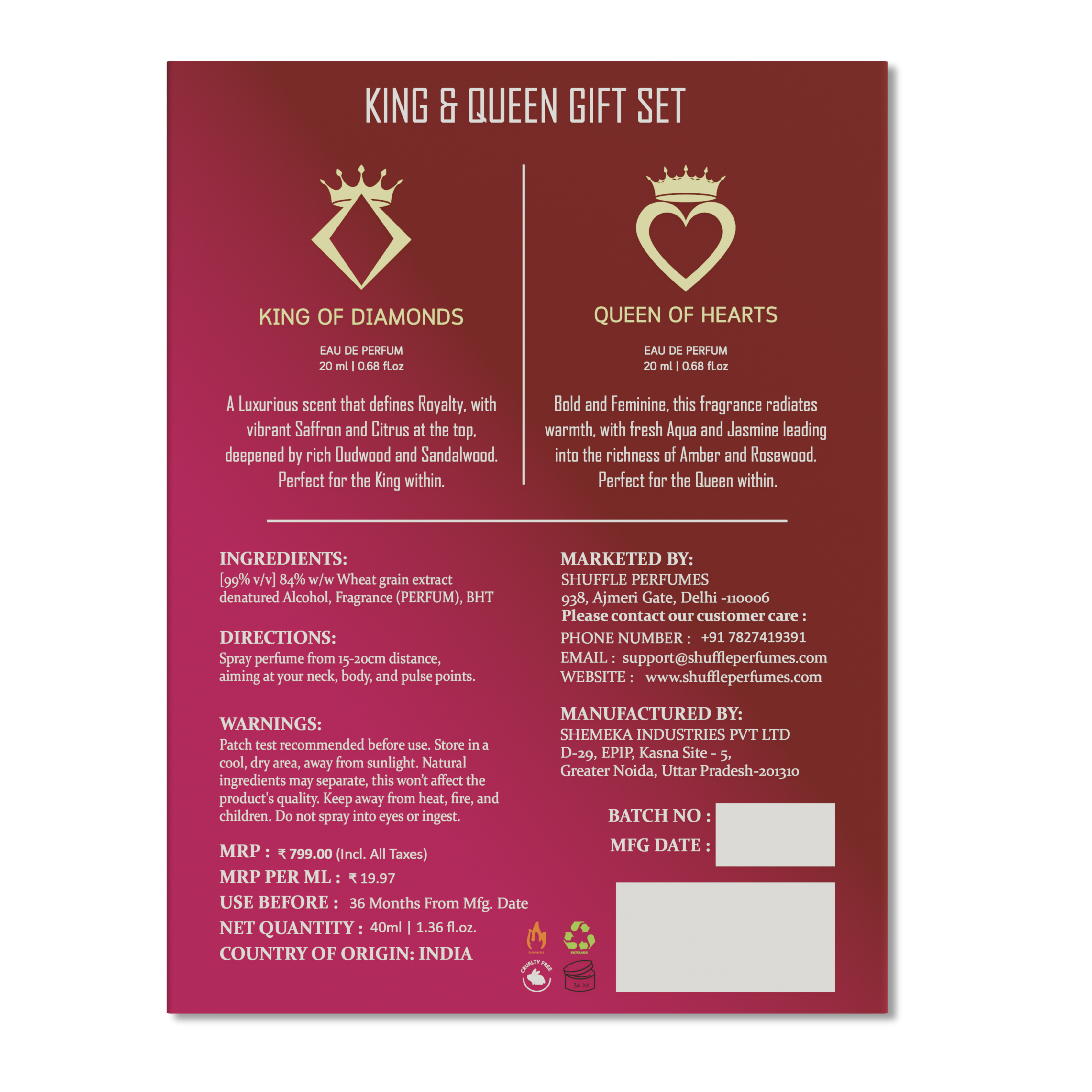 King & Queen Gift Set - 2x20ml image 12